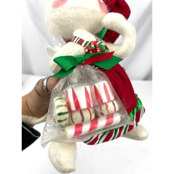 VTG Peppermint Mouse Chef AnnaLee Mobilitee Plush Doll 2005 Holiday Christmas - Picture 12 of 14